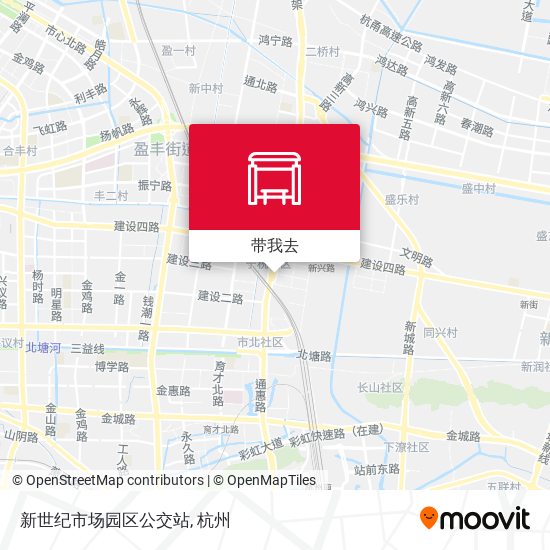 新世纪市场园区公交站地图