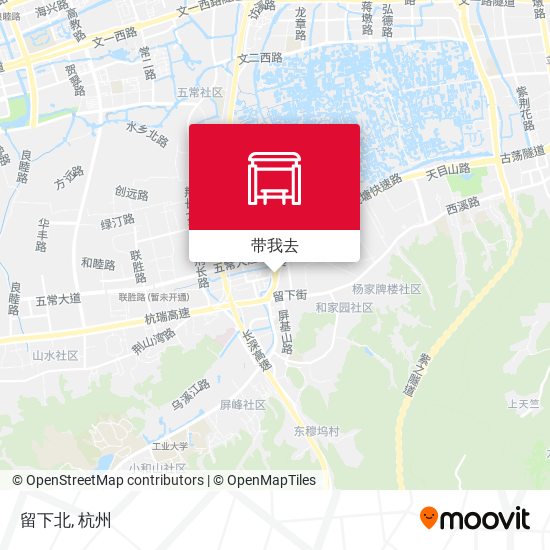 留下北地图