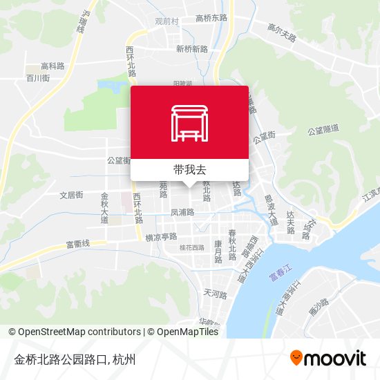 金桥北路公园路口地图