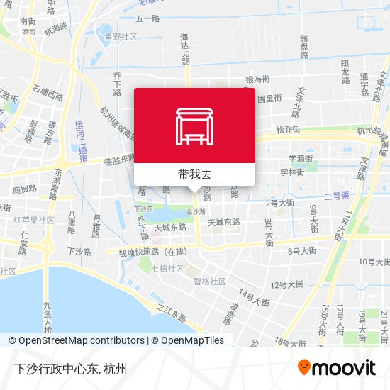 下沙行政中心东地图
