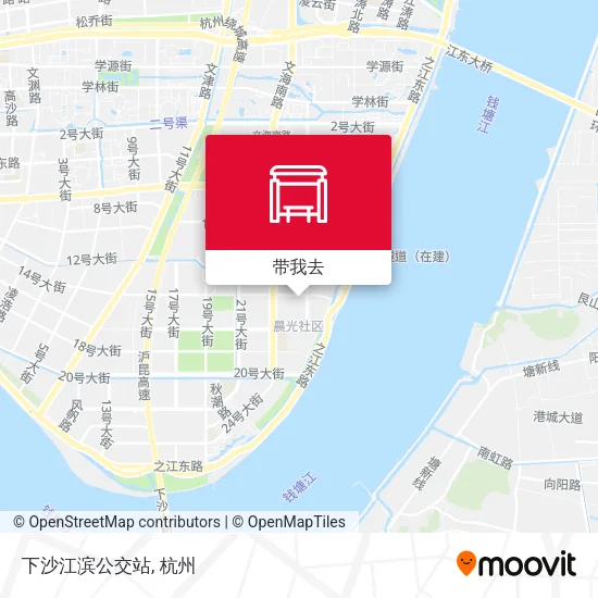 下沙江滨公交站地图