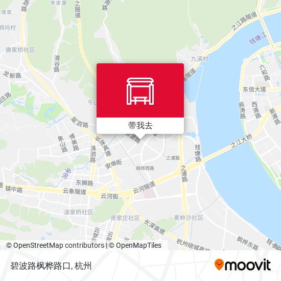 碧波路枫桦路口地图