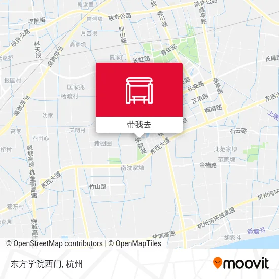 东方学院西门地图