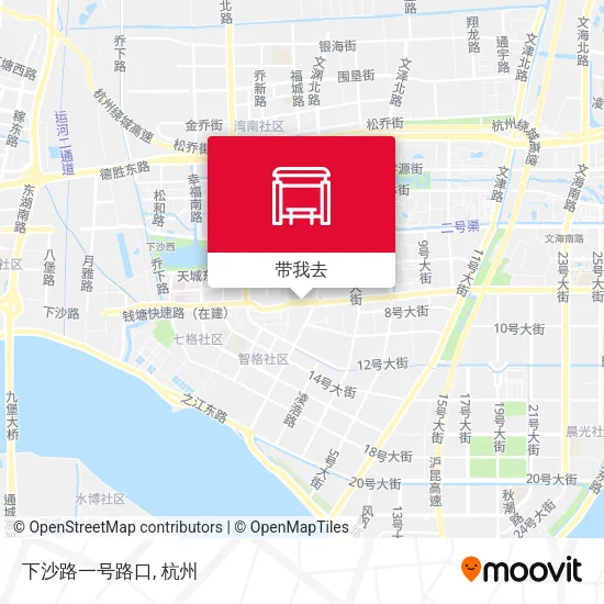 下沙路一号路口地图