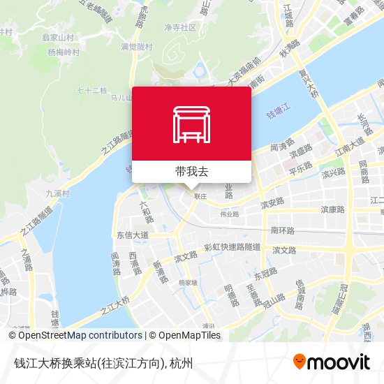 钱江大桥换乘站(往滨江方向)地图