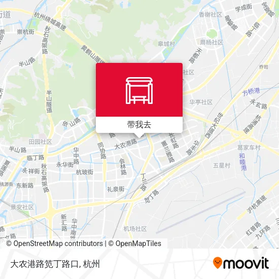 大农港路笕丁路口地图