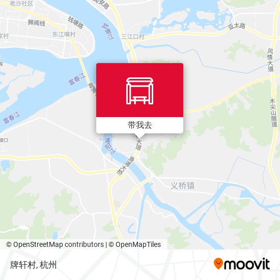 牌轩村地图