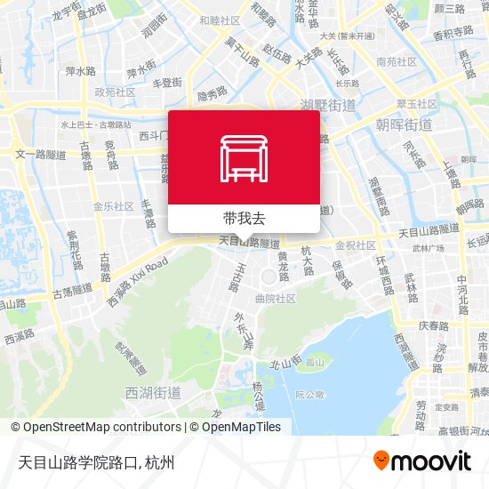 天目山路学院路口地图