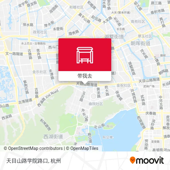 天目山路学院路口地图
