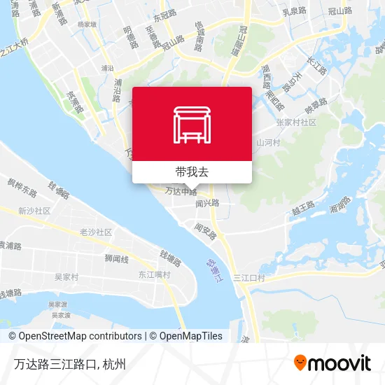 万达路三江路口地图