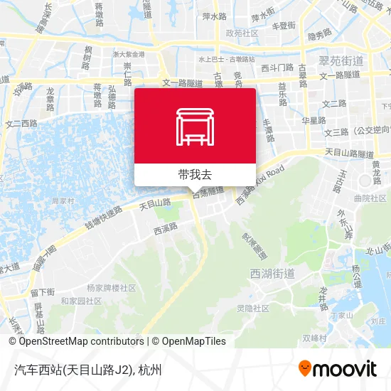 汽车西站(天目山路J2)地图