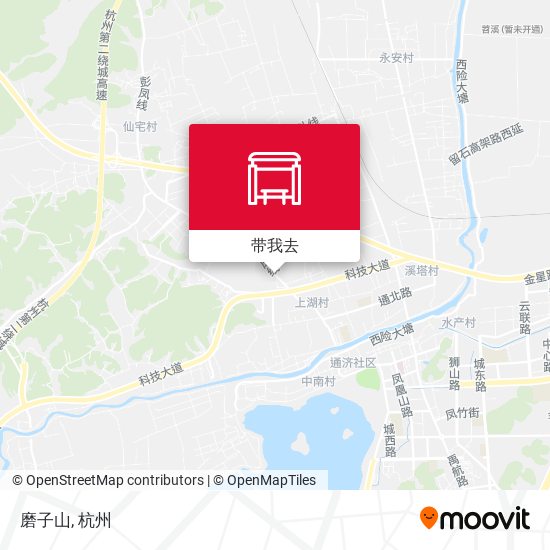 磨子山地图