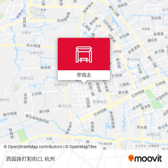 西园路灯彩街口地图