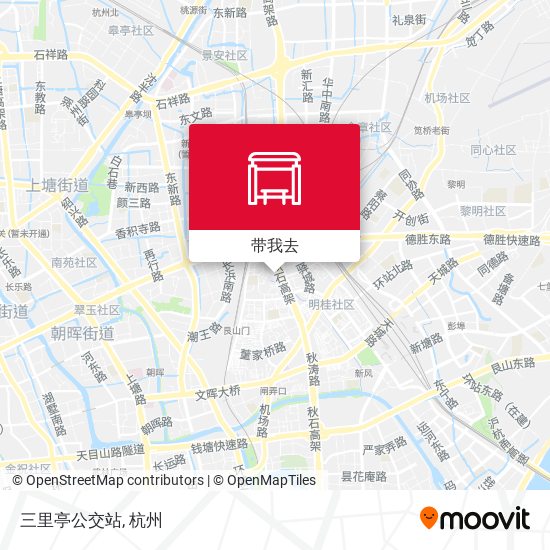 三里亭公交站地图