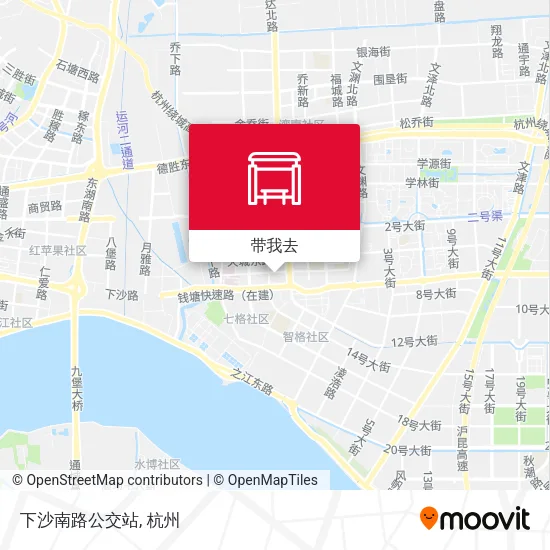 下沙南路公交站地图
