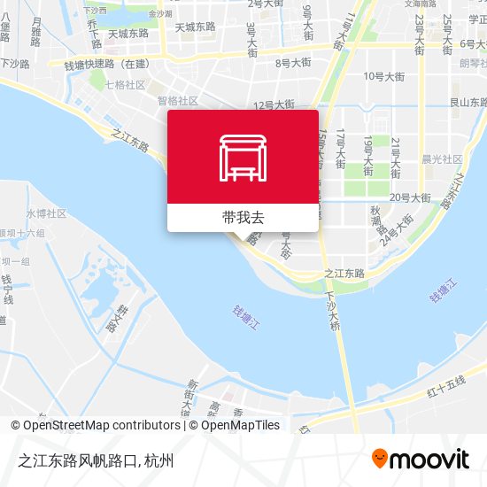 之江东路风帆路口地图
