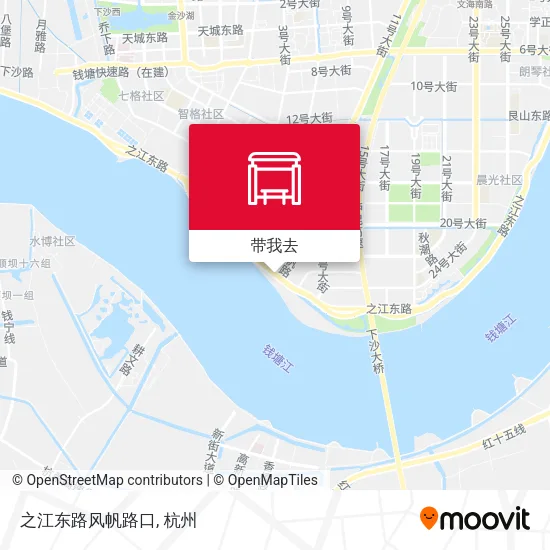 之江东路风帆路口地图