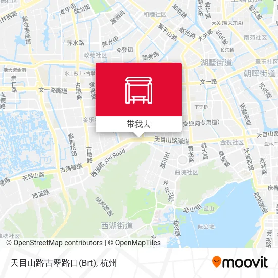 天目山路古翠路口(Brt)地图