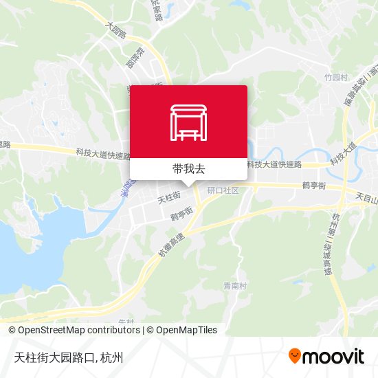 天柱街大园路口地图