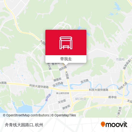 舟青线大园路口地图
