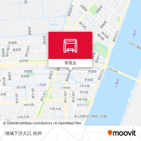 绕城下沙入口地图