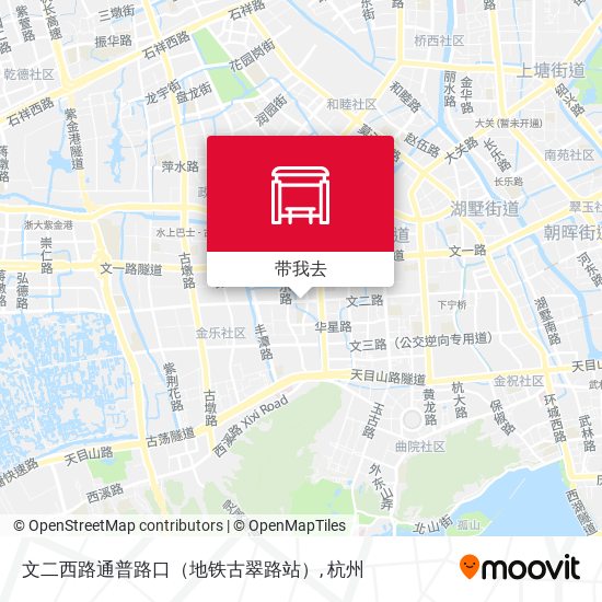 文二西路通普路口（地铁古翠路站）地图
