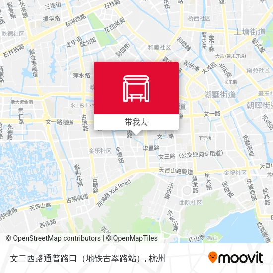 文二西路通普路口（地铁古翠路站）地图