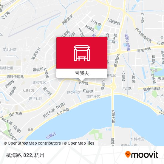 杭海路, 822地图