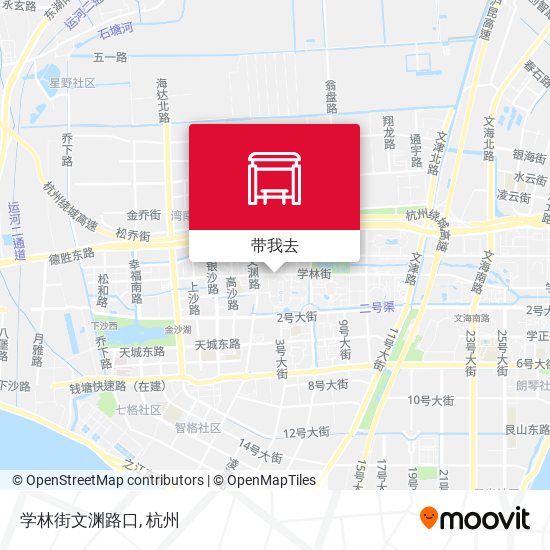 学林街文渊路口地图