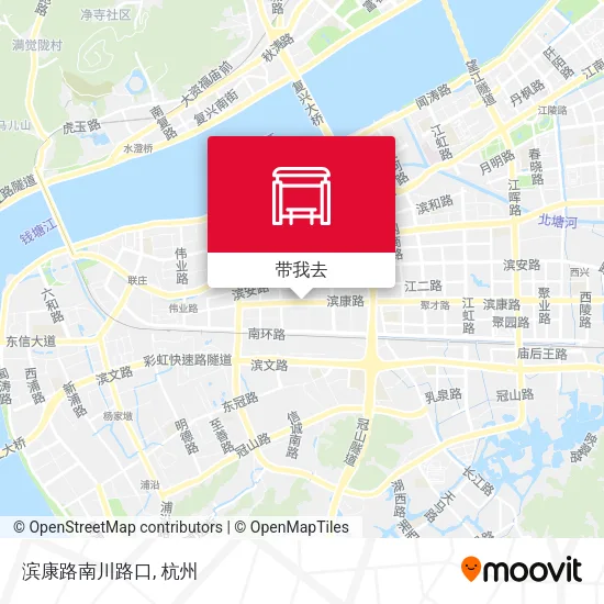 滨康路南川路口地图