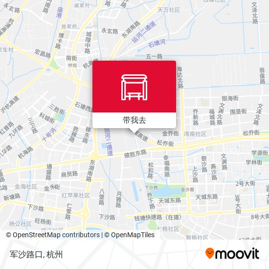 军沙路口地图
