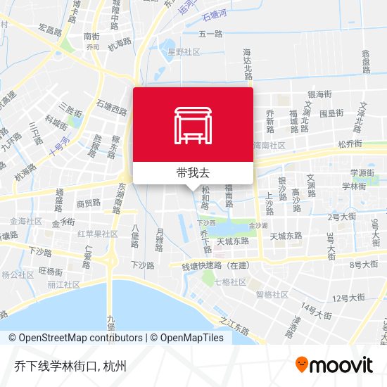 乔下线学林街口地图