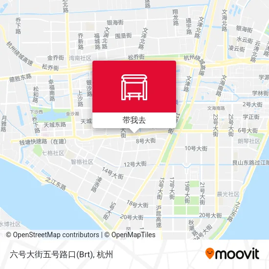 六号大街五号路口(Brt)地图
