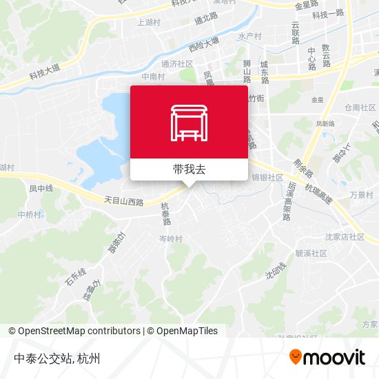 中泰公交站地图