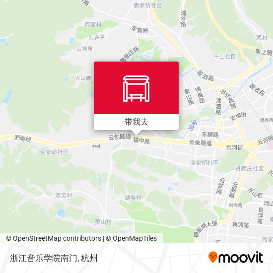 浙江音乐学院南门地图