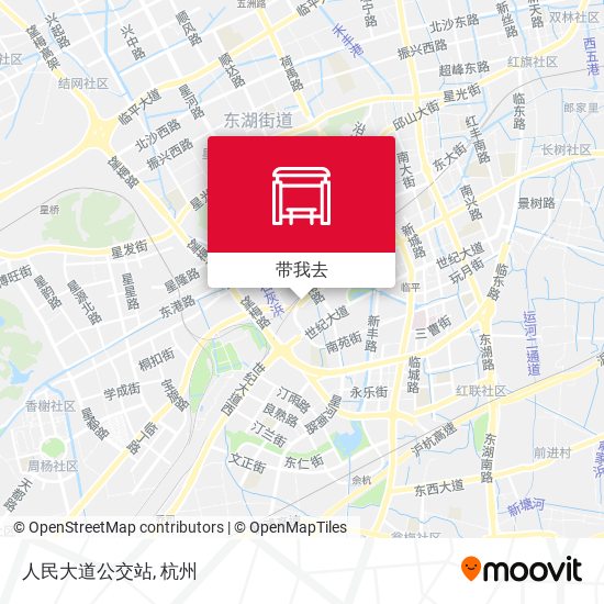 人民大道公交站地图