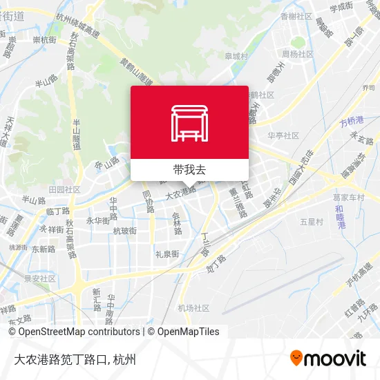 大农港路笕丁路口地图