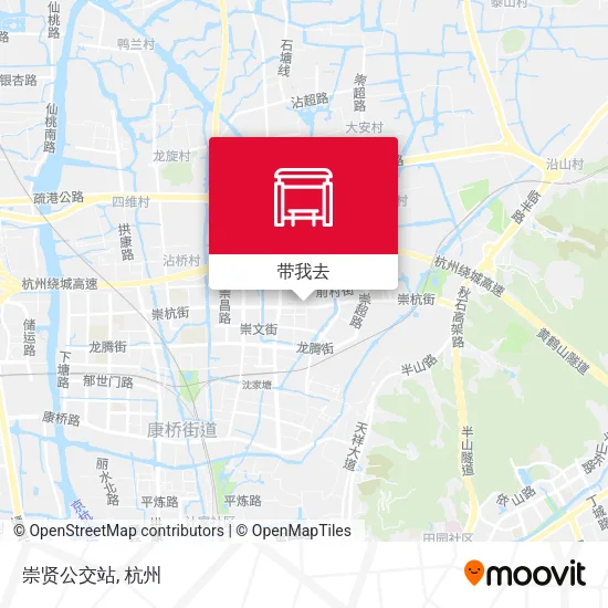 崇贤公交站地图