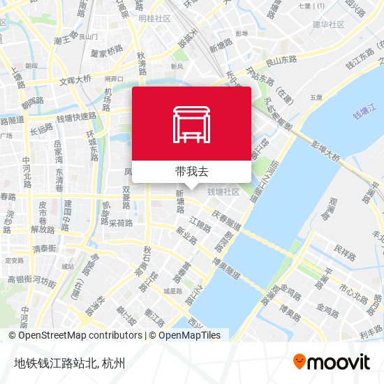 地铁钱江路站北地图