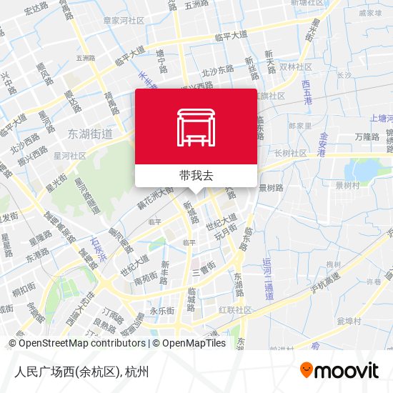 人民广场西(余杭区)地图