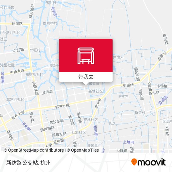 新纺路公交站地图