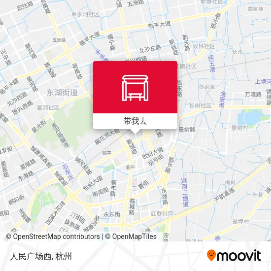 人民广场西地图