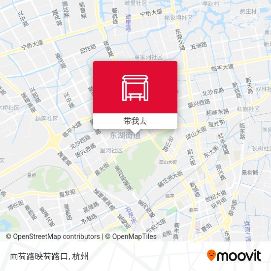 雨荷路映荷路口地图
