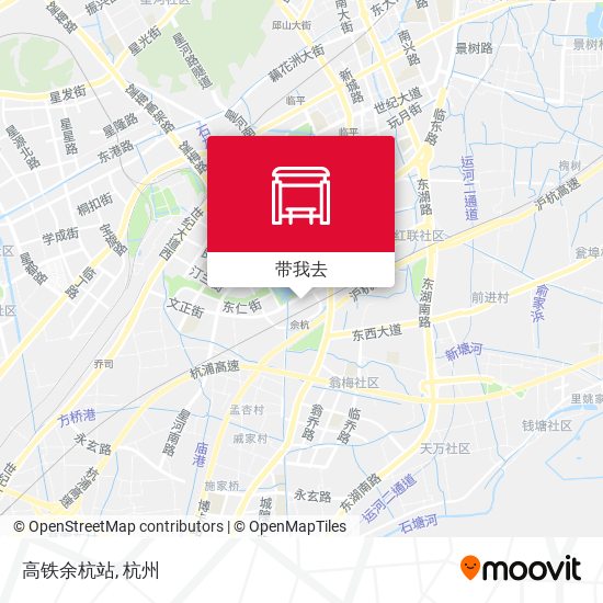 高铁余杭站地图