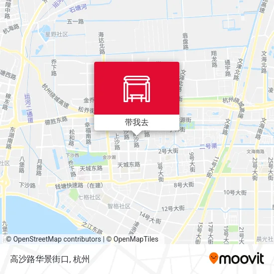 高沙路华景街口地图