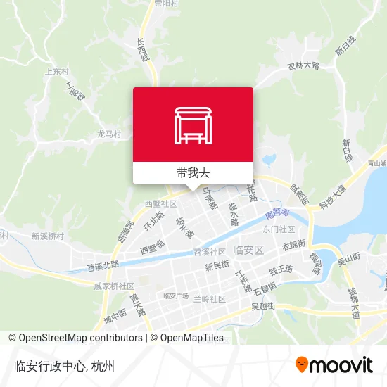 临安行政中心地图