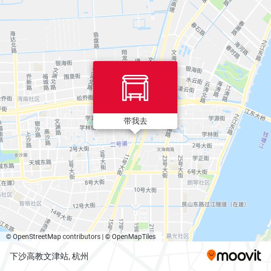 下沙高教文津站地图