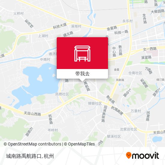 城南路禹航路口地图