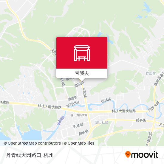 舟青线大园路口地图