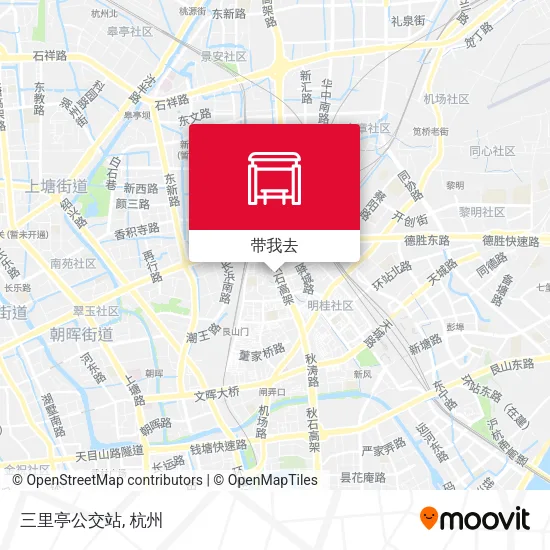 三里亭公交站地图